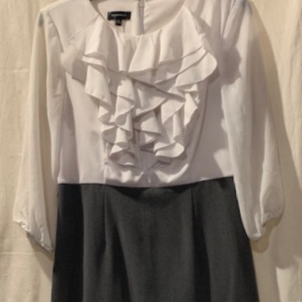 Spence Ruffle Top Dress with Sheer Sleeves Size 4